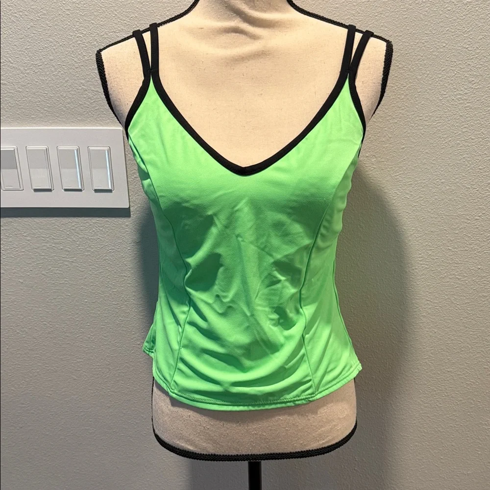 Miraclesuit Green Strappy Women's Tankini Top Size 12
